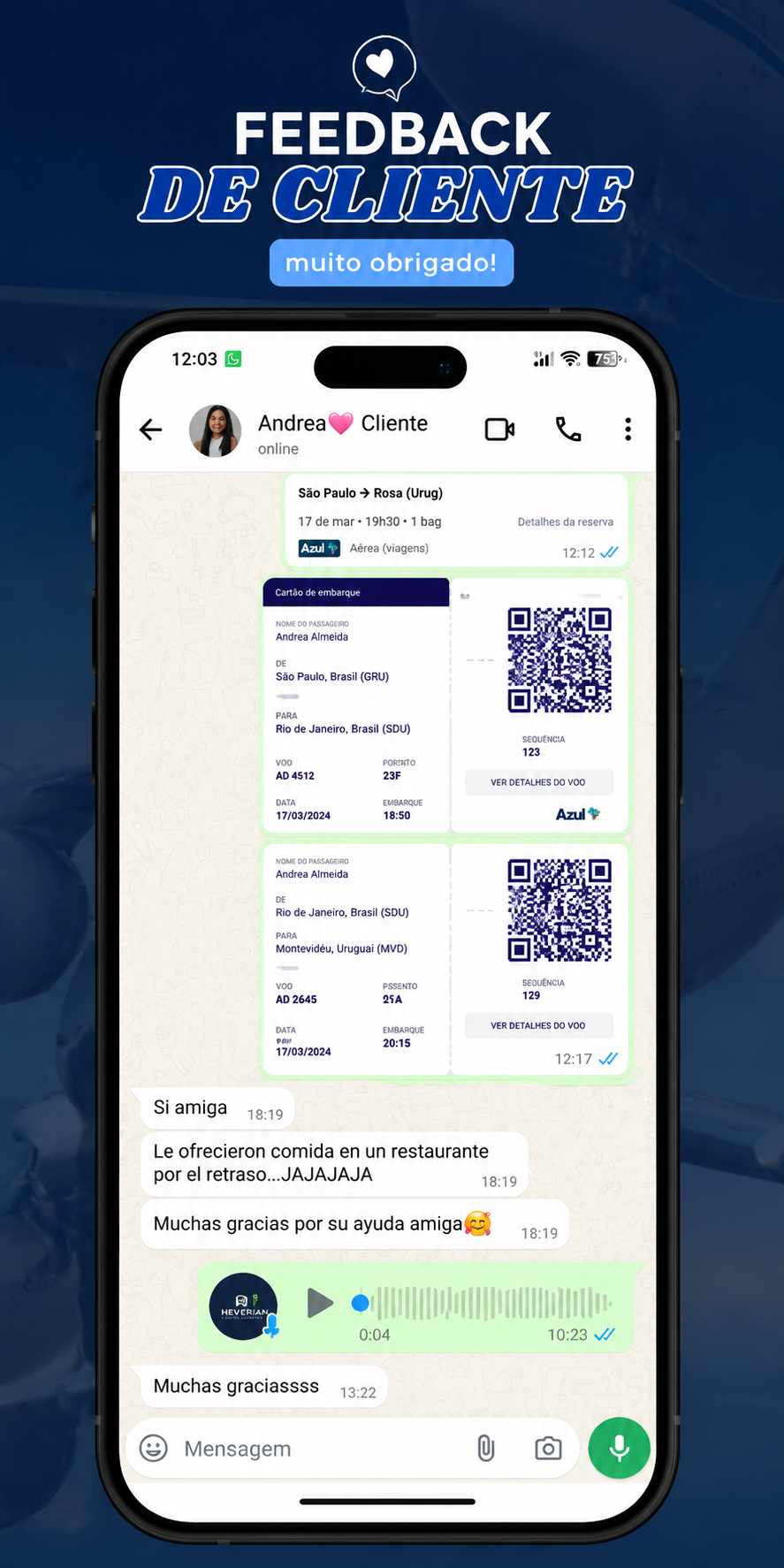 Depoimento real de cliente Andrea, viagem São Paulo, Rio de Janeiro e Montevidéu